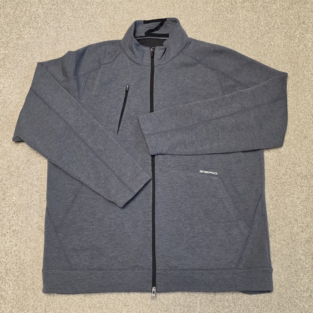 Zero Restriction Men XL Golf Jacket Full Zip Stretch Slate Blue Performance